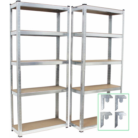 Schwerlastregal 170x75x30 cm 2er Set Steckregal Lagerregal