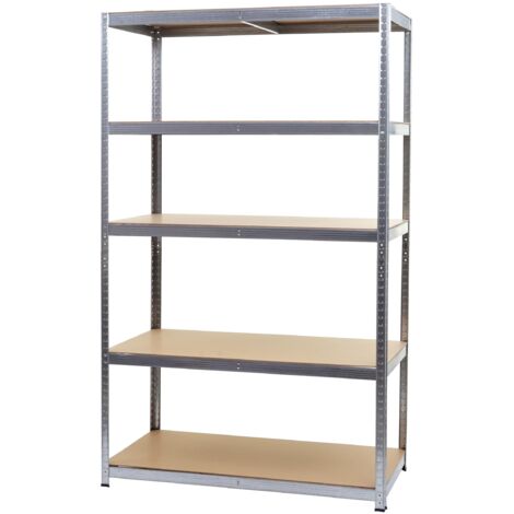 Schwerlastregal HHG-410, Kellerregal Steckregal Lagerregal, 875kg Stahl 5 Böden verzinkt 200x120x60cm