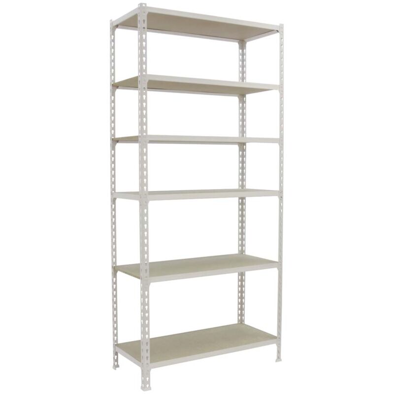 Proregal-zertifizierte Qualitätsprodukte - tagère charge lourde giant muli HxLxP 250x80x30cm 200kg par niveau Blanc Étagère robuste de Garage,