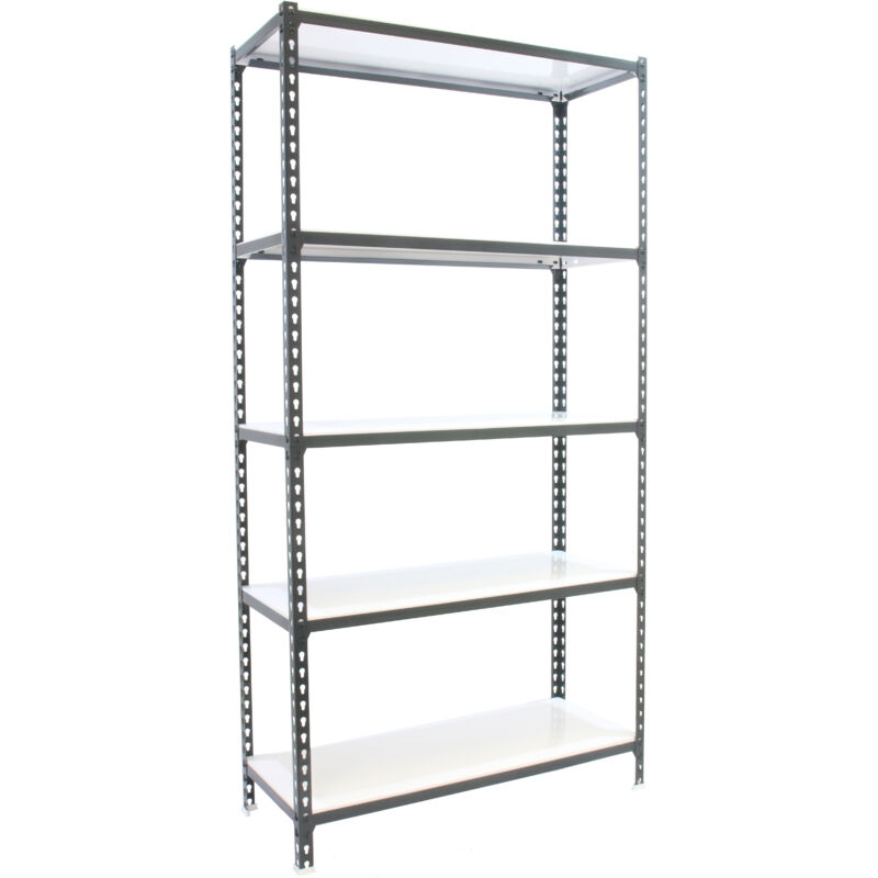 Tagère pour charges lourdes big metal shark HxLxP 200x120x30cm Charge du compartiment 200kg Blanc anthracite