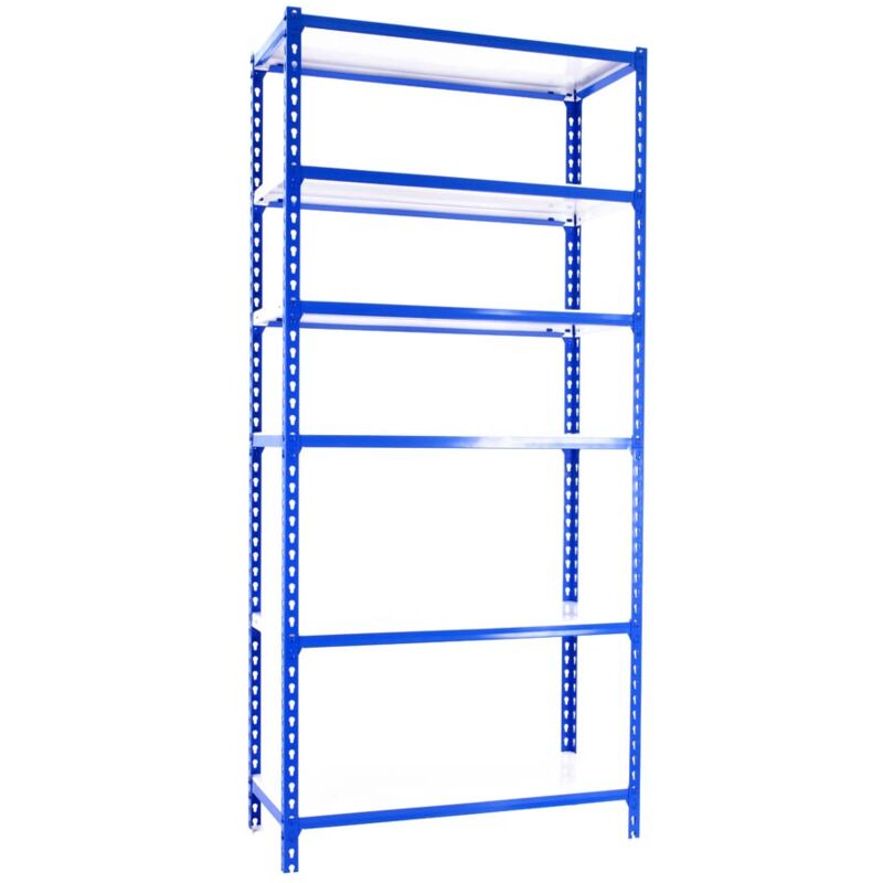 Tagère pour charges lourdes giant metal shark HxLxP 250x100x50cm Charge du compartiment 180kg Bleu