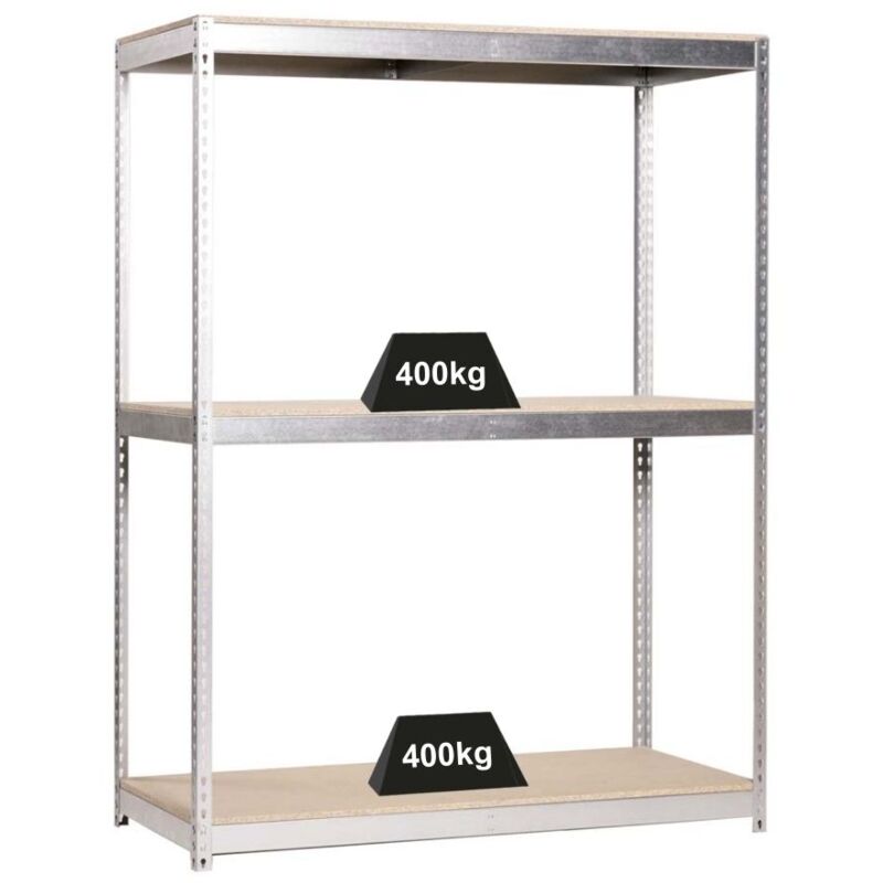 Tagère pour charges lourdes big wood yeti three HxLxP 200x150x60cm Charge du compartiment 400kg Galvanisé