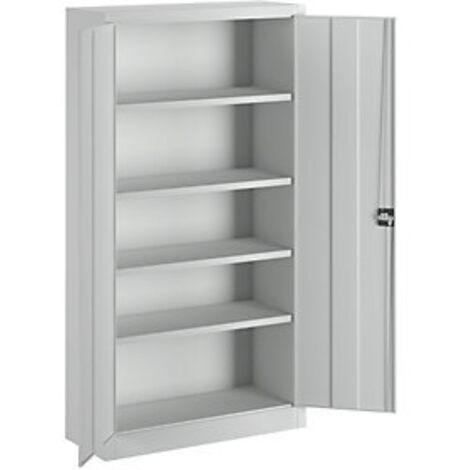 Schwerlastschrank Basic H1950xB1040xT630mm lichtgrau 4 Fbd.Trgf.120kg PAVOY