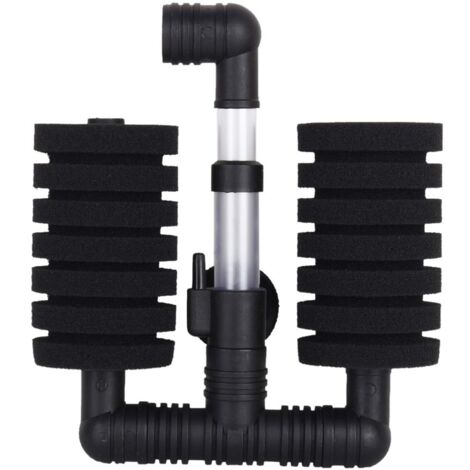 Schwertfilter, Aquarium Aquarium biochemische Luftpumpe Doppelschwert Saugnapf Wasserfilter XY-2831 Filterzubehör