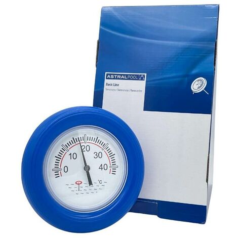 Schwimmbad und Teich Thermometer "de Luxe" Ø 18 cm blau