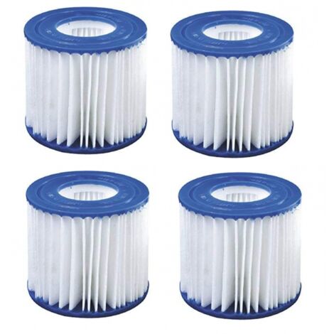 Schwimmbadfilter - 13,5cm x ø10,5cm - Set mit 4 Stück - Pumpe Typ 2 - bis zu 3028 Liter pro Stunde
