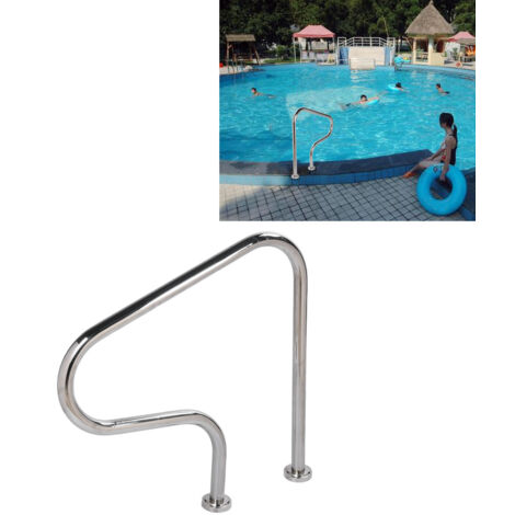 Schwimmbadgeländer  Wasserdichter Edelstahl 304  Ergonomische Form mit 6 Befestigungspunkten ST003