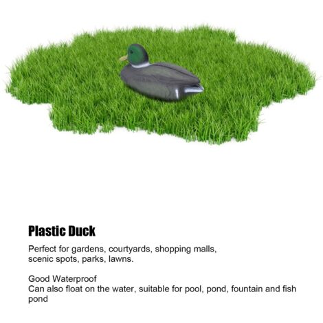 Schwimmende Kunststoff-Ente für Garten und Jagd, 26 x 11,5 cm, Teich- und Pooldekoration