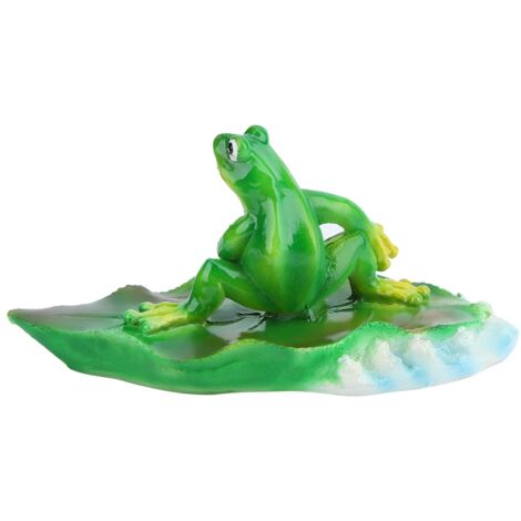 Schwimmende Wasserdekoration [Blume/Tier] – 17 cm große, grüne Kunstharz-Dekoration für Schwimmbad, Teich, Brunnen, Badewanne – 1 Stück
