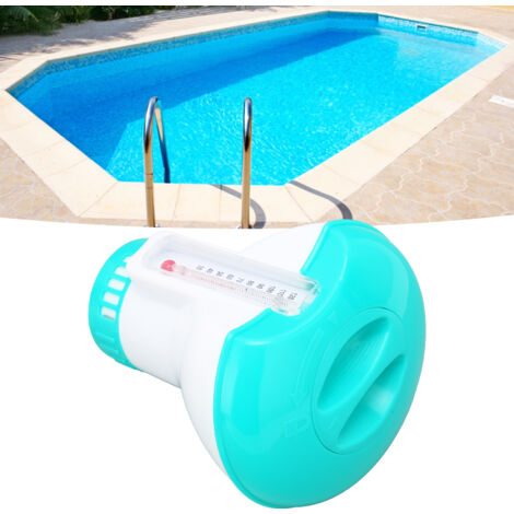 Schwimmender Chemikalienspender für Whirlpools, Thermometer, wiederverwendbare Chlortablette von Blue Lake für Schwimmbecken