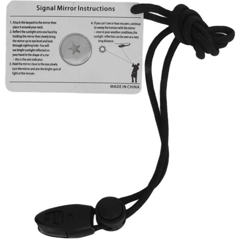 Schwimmender Signalspiegel für Outdoor-Aktivitäten, reflektierendes Überlebensinstrument mit Trageschlaufe zum Wandern und Erkunden.