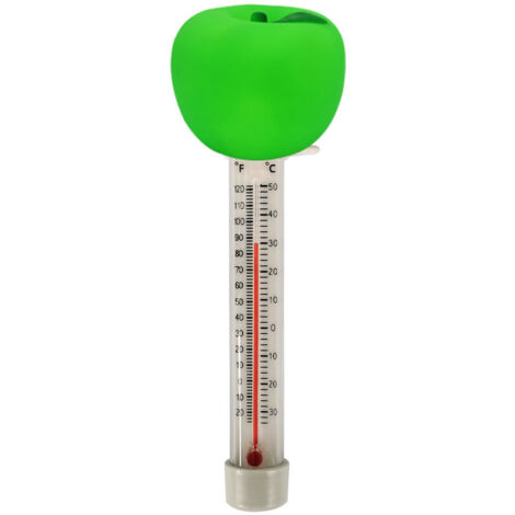 Schwimmendes Poolthermometer, Cartoon-Obsttyp, grün, für Schwimmbad, Badezimmer