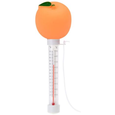 Schwimmendes Poolthermometer, Cartoon-Obsttyp Orange für Schwimmbad, Badezimmer