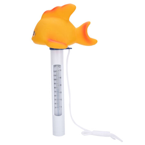 Schwimmendes Poolthermometer in Goldfischform mit Leiter für den Teich