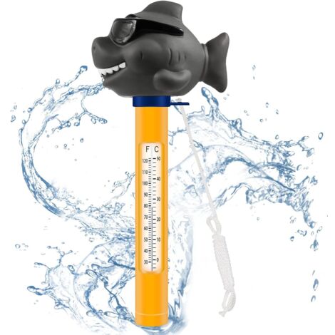 Schwimmendes Thermometer für Schwimmbäder und Whirlpools mit unzerbrechlichem Kabel im Cartoon-Design für den Innen- und Außenbereich