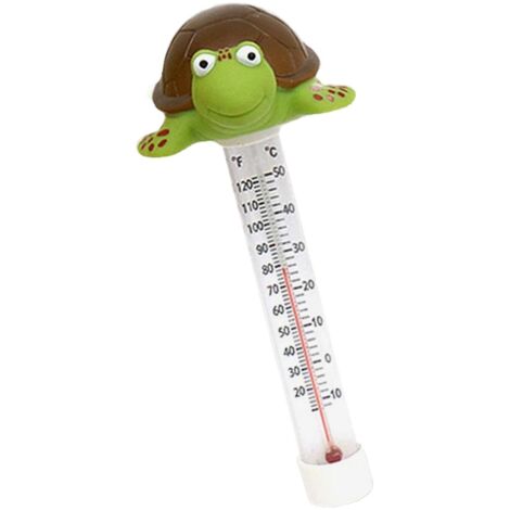 Schwimmendes Wasserthermometer mit Meeresschildkröte-Cartoon für den Pool, für zu Hause, schwimmende Unterwasser-Wassertemperatur, hohe Präzision