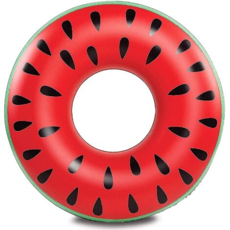 ETING Schwimmreifen für Erwachsene, Donut-Schwimmring, 120 cm, aufblasbarer Donut, Wassermelone, Melone, roter Schwimmring, Schwimmreifen, Wasserring, Luftmatratze, Wasserspielzeug