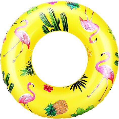 Schwimmring aufblasbar Flamingo Schwimmreifen Luftmatratze Pool Ring Rosegold 