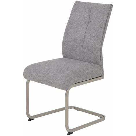 Schwingstuhl grau Tonnen-Taschenfederkern Webstoff - INES - Die Möbelfundgrube