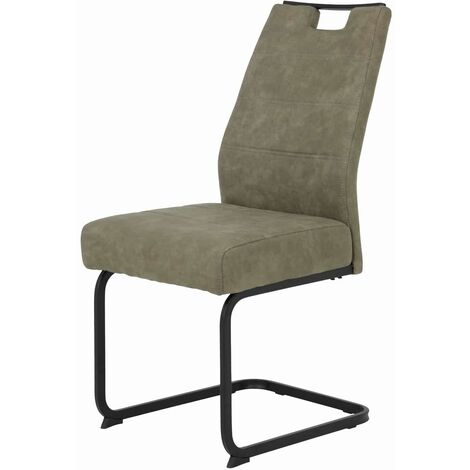 Schwingstuhl schlamm Taschenfederkern Microfaser - KERSTIN - Die Möbelfundgrube