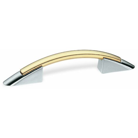 SCHWINN 22088 - Maniglia ad Arco per mobili in zama, Distanza tra i Fori 96 mm, Colore Oro Lucido