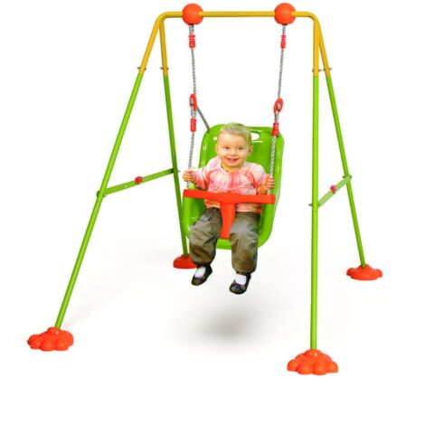 Schwung mit Sicherheitssitz, der im Stahlspiel Fröhlich Gartenspiel Baby geschlossen werden kann, Baby