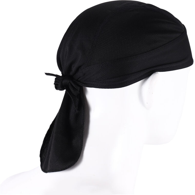 Image of Sciarpa Ad Asciugatura Rapida Cappellino da Ciclismo Puro Uomo Equitazione Bandana Foulard Pirata Cappuccio Fascia Nera