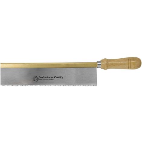 Scie à affleurer 250 mm 4150250 – Lame à dents fines pour coupes précises – Dos en laiton – Manche en bois – 1 pièce – Kirschen - C683521