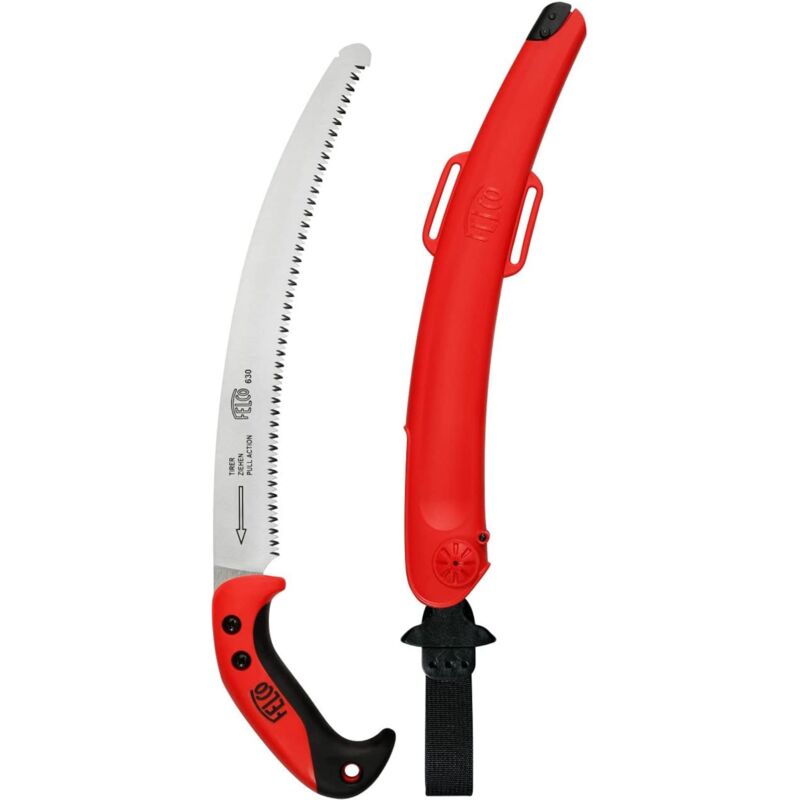 Scie à branches n° 630 (Scie courbée à coupe tirante, lame 33 cm, coupe ø 120 mm, longueur 495 mm, incluant un étui) 630 - Felco