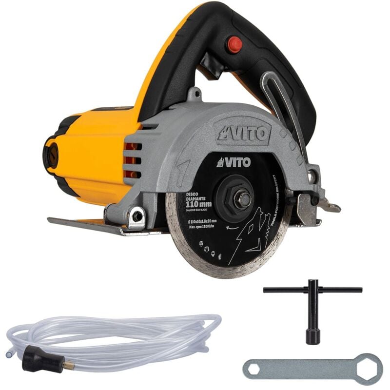Scie à carrelage 1550W Disque 110mm Coupe 34mm Poignée souple Vito