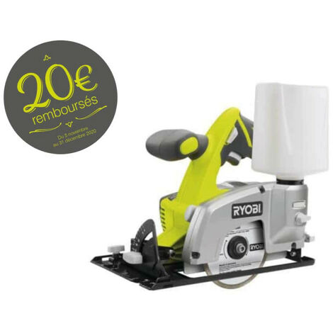 Scie à carrelage RYOBI 18 V OnePlus roue 102 mm - sans batterie ni chargeur LTS180M