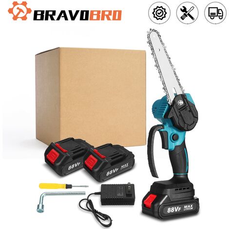 Scie à chaine électrique Tronconneuse à bois sans fil 88V avec 2 Batterie 2500mAh
