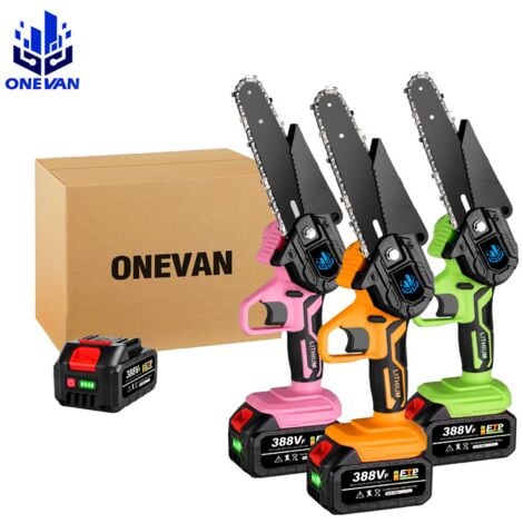 Scie à chaîne électroportative sans fil 6” 1200W Mini tronçonneuse à batterie électrique pour Makita 18V Batterie - Avec 1*batterie -