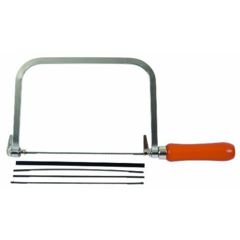 Scie à chantourner AV09030 – 3 lames pour bois dur et 2 lames pour métal – Réglable 360° – Poids 154g pour découpes précises – Avit - C17207