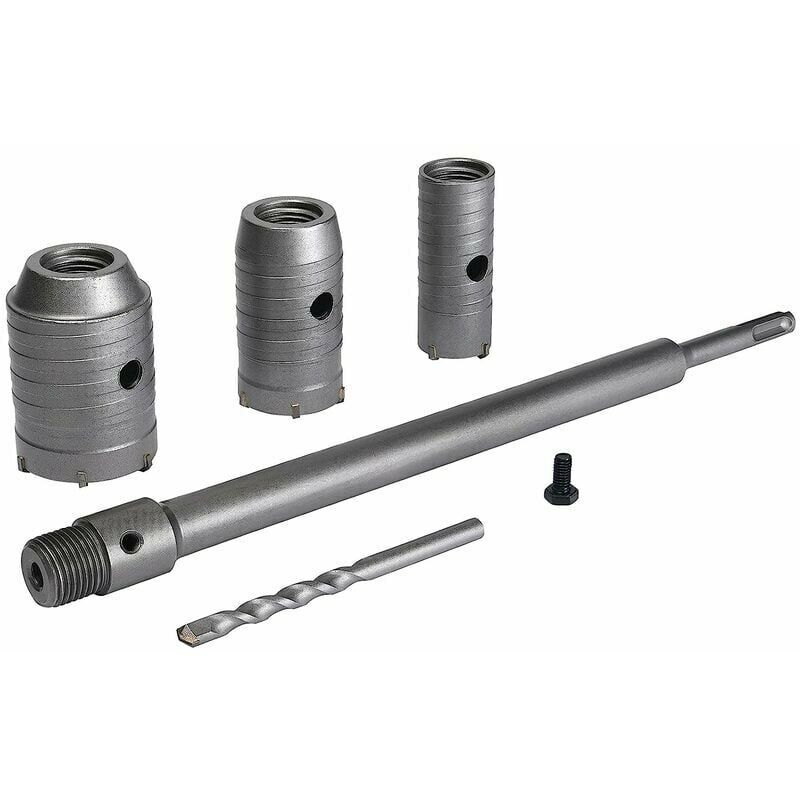Aiperq - Scie à Cloche Trépan, 30mm, 40mm, 50mm Set de Scies Cloches , Trépan Béton 350 mm sds Plus Tige d'Extension Pointe en Carbure de