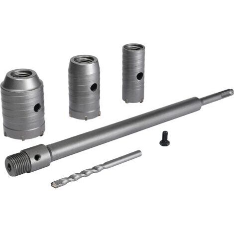 Scie à Cloche Trépan, Ø30mm, 40mm, 50mm Set de Scies Cloches , Trépan Béton 350 mm SDS Plus Tige d'Extension ​Pointe en Carbure de Tungstène,Scie Cloche pour Brique Pierre Béton Ciment