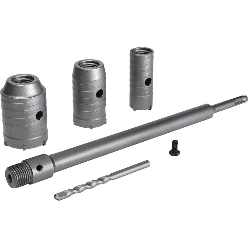 Scie à Cloche Trépan, Ø30mm, 40mm, 50mm Set de Scies Cloches , Trépan Béton 350 mm SDS Plus Tige d'Extension Pointe en Carbure de Tungstène,Scie