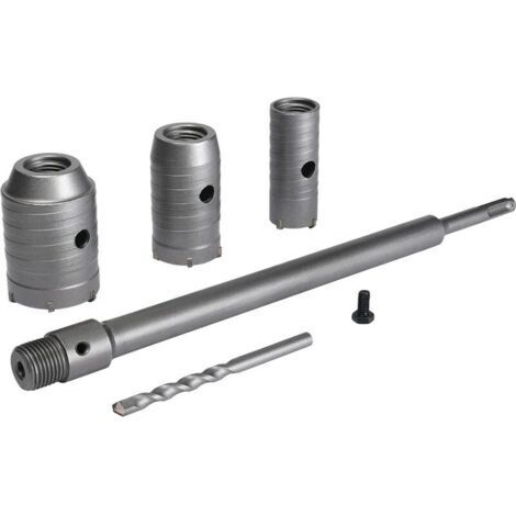 Scie à Cloche Trépan, Ø30mm, 40mm, 50mm Set de Scies Cloches , Trépan Béton 350 mm SDS Plus Tige d'Extension ​Pointe en Carbure de Tungstène,Scie Cloche pour Brique Pierre Béton Ciment..dyk.Trywise