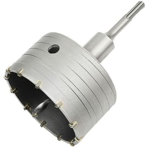 Scie à Cloche Trépan Béton avec Adaptateur SDS Plus 110 mm, Pour Brique Béton Ciment Pierre (100mm+110mm SDS Plus Adaptateur)