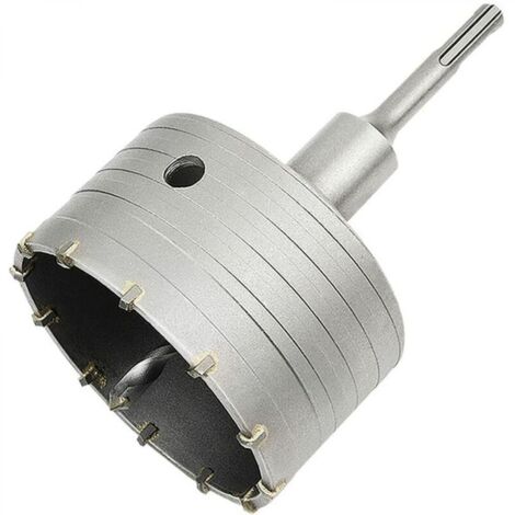 Scie à Cloche Trépan Béton avec Adaptateur SDS Plus 110 mm, Pour Brique Béton Ciment Pierre (100mm+110mm SDS Plus Adaptateur)