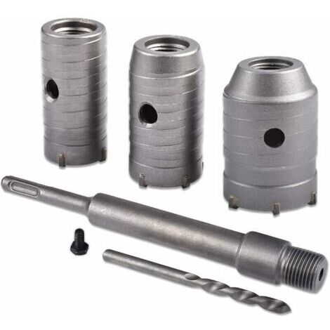 Scie à Cloche Trépan, diamètre 30mm, 40mm, 50mm Set de Scies Cloches, Trépan Béton 350 mm SDS Plus Tige d'Extension ​Pointe en Carbure de Tungstène, Scie Cloche pour Brique Pierre Béton Ciment