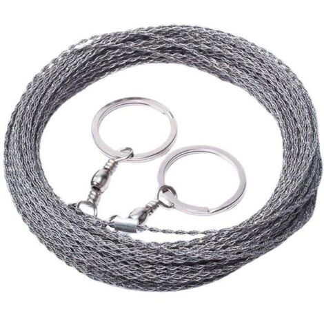 Scie à fil extérieure de 10 mètres de long, câble de survie pour scie à fil, corde de coupe de fil de tronçonneuse en acier inoxydable épaissi