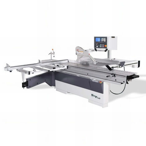 Scie à format D 400 mm – Puissance 5500 W – Longueur de coupe 3200 mm – Inclinaison électrique – Pour bois dur et teck – Holzprofi