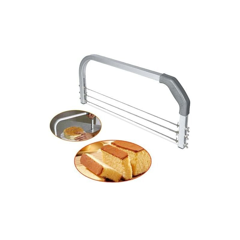 SNQ - Scie à gâteau, 3 lames de scie réglables, la solution pour les débutants pour réussir leurs coupes, mais ravira également les pâtissiers.