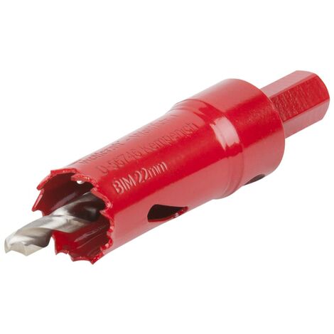 Wolfcraft – Scie à guichet 5463000 22 mm HSS bimétallique – Profondeur de coupe 40 mm – Pour bois, métal et plastiques – Compatible avec mandrin hexagonal - MM 1 PC