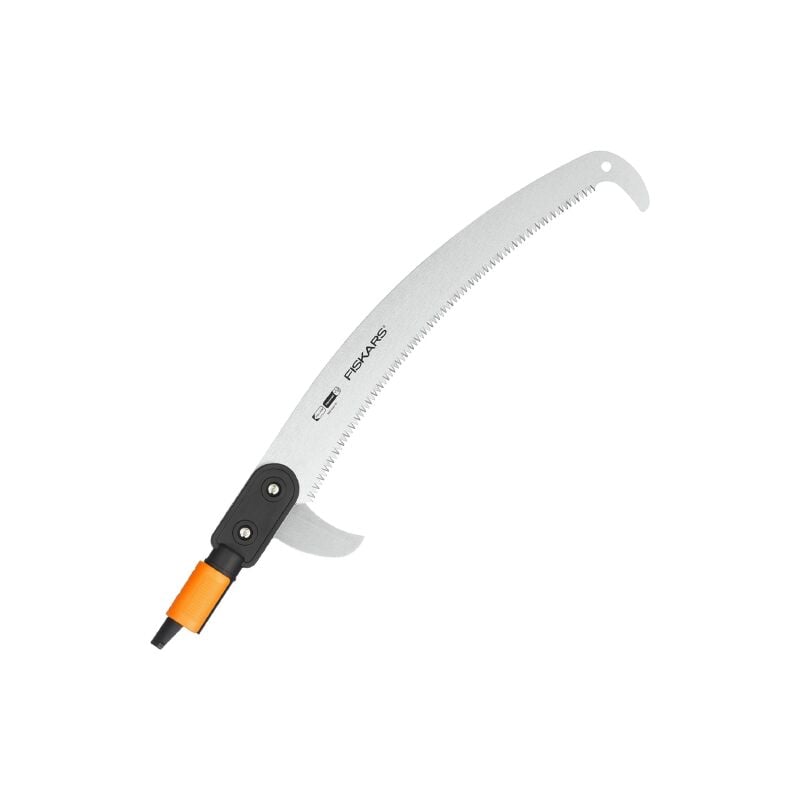 Scie a' me'taux Fiskars QuikFit courbe'e pour manche te'lescopique lame de 55 cm en acier trempe'