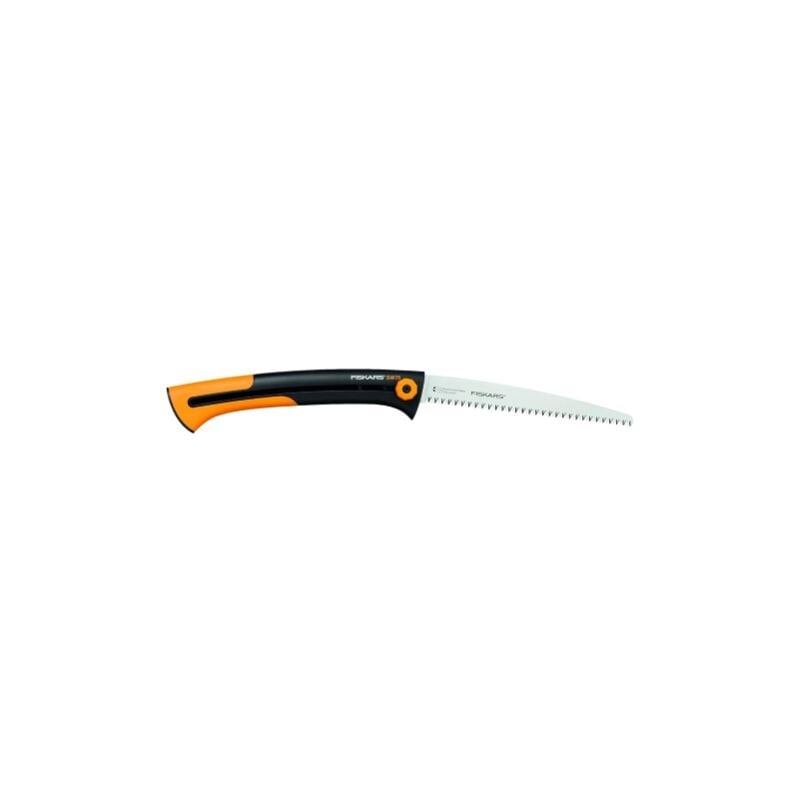 Scie a' me'taux Fiskars SW75 avec lame re'tractable en acier trempe' de 56 cm. pour jardin en bois