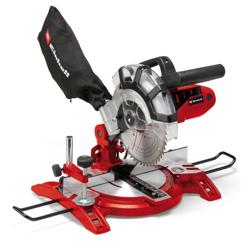 Scie à onglet tc-ms 2112 (1600 w, Largeur de coupe maximale : 120 mm, Table pivotante, Tête de scie inclinable, Sac à poussière et blocage de