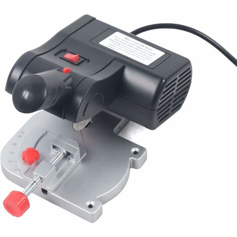Scie à onglet électrique 90 W 4500 tr/min pour couper le bois et le métal, coupe à 45°, mini coupe, scie à onglet avec lame de scie à métaux et en résine