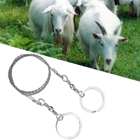 Scie à Onglet Portable en Acier Inoxydable 304, Scie à Fil pour Bois de Coupe en Extérieur, Outil de Sciage sans Cornes pour Bétail